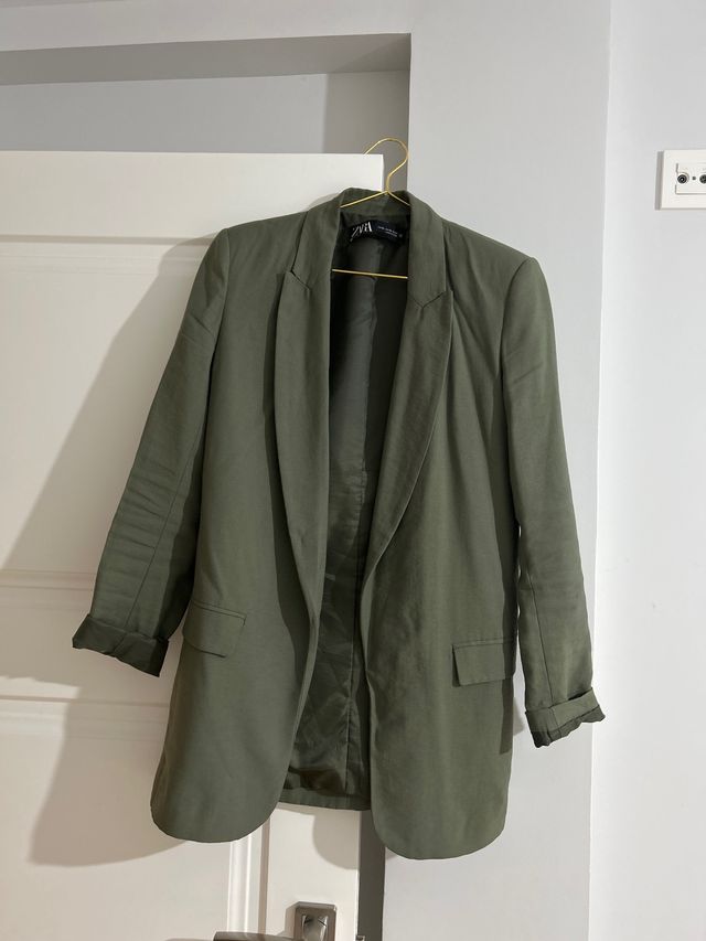 Blazer Zara Verde Oliva
