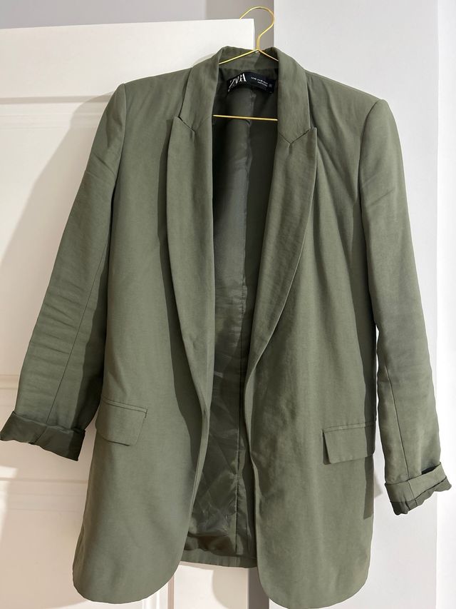 Blazer Zara Verde Oliva