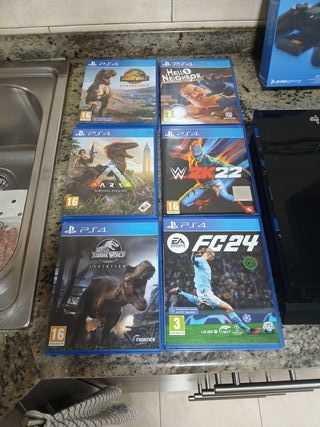PlayStation 4, 500GB, 6 juegos, 4 mandos