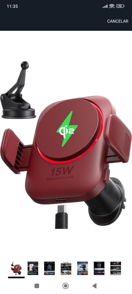 INIU Cargador y Soporte Coche Magsafe