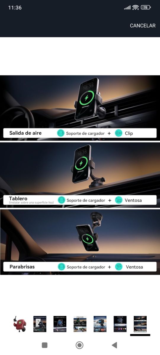 INIU Cargador y Soporte Coche Magsafe