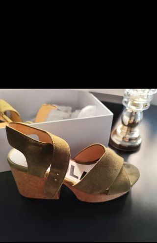 Sandalias BIMBA Y LOLA ante verde oliva