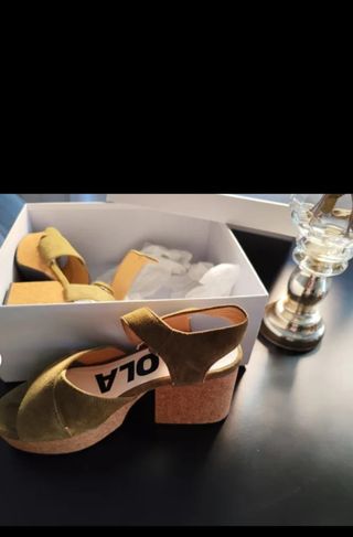 Sandalias BIMBA Y LOLA ante verde oliva