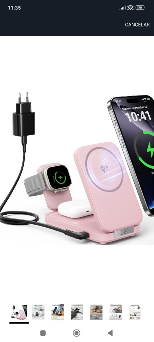 Cargador Inalámbrico Magnético 3 en 1 INIU