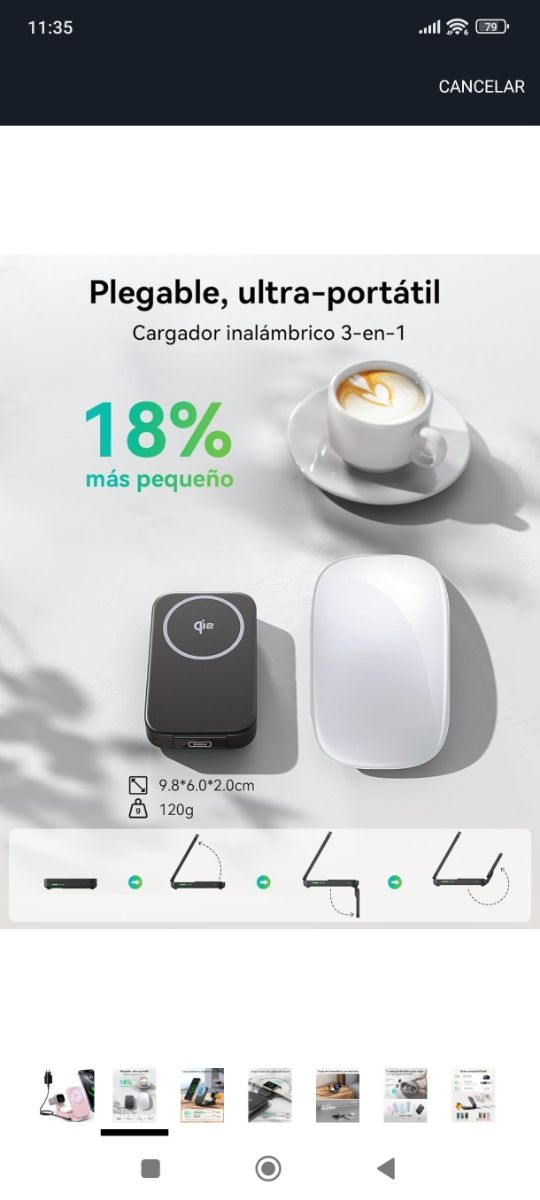 Cargador Inalámbrico Magnético 3 en 1 INIU