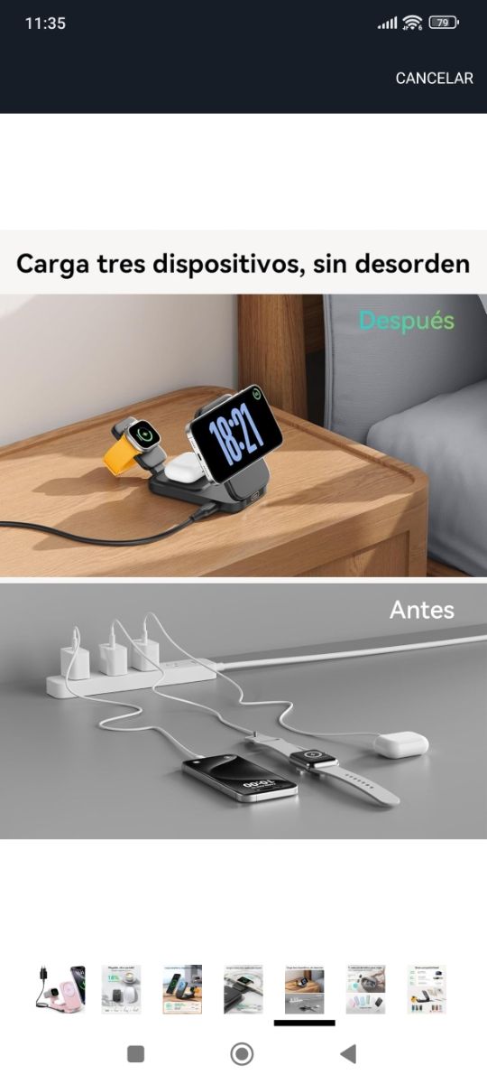 Cargador Inalámbrico Magnético 3 en 1 INIU