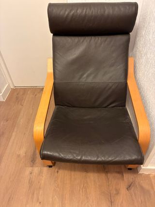 2 Sillones Piel Marrón IKEA Poang