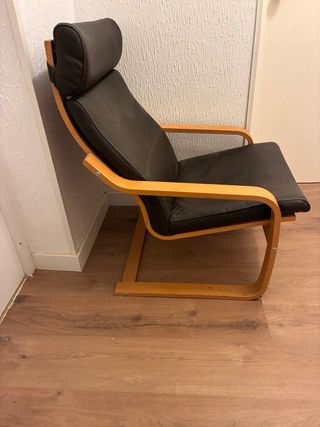 2 Sillones Piel Marrón IKEA Poang