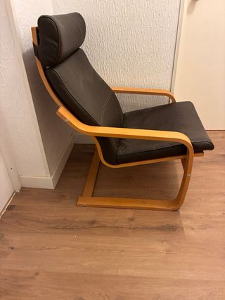 2 Sillones Piel Marrón IKEA Poang