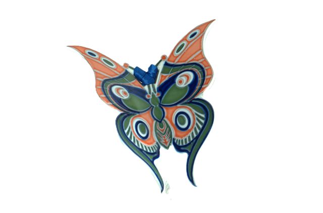 Mariposa cerámica gallega decorativa