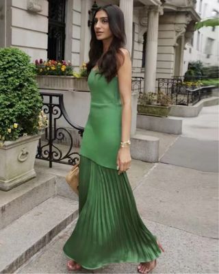 Vestido punto combinado 