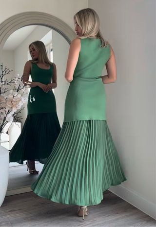 Vestido punto combinado 