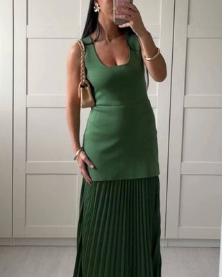 Vestido punto combinado 
