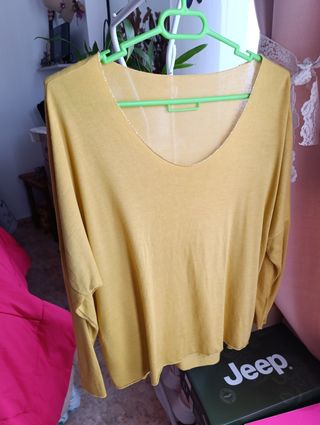 Jersey punto amarillo talla única
