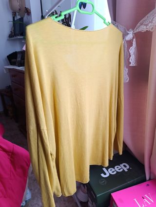 Jersey punto amarillo talla única