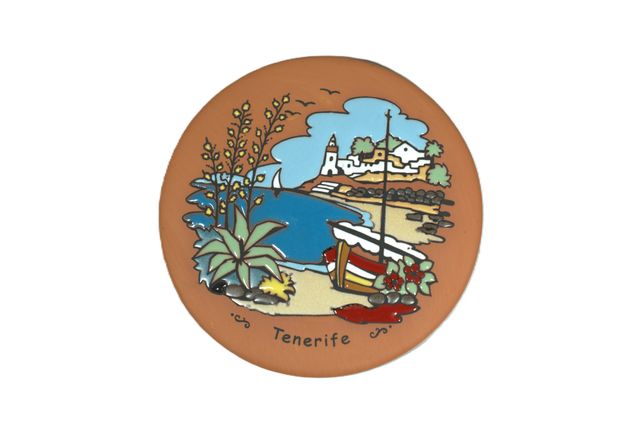 Plato decorativo barro Tenerife