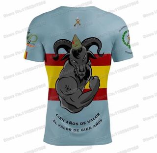 Camiseta con diseño de cabra militar