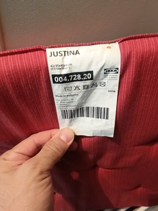 Taburete plegable Ikea Franklin blanco + cojín 