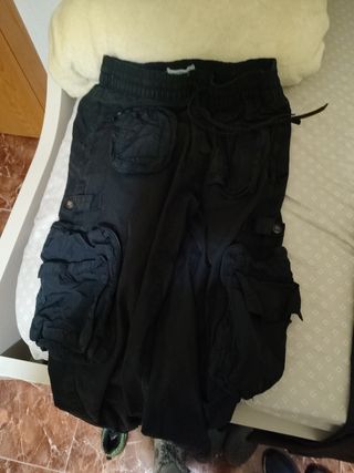 Pantalones cargo Bershka negros