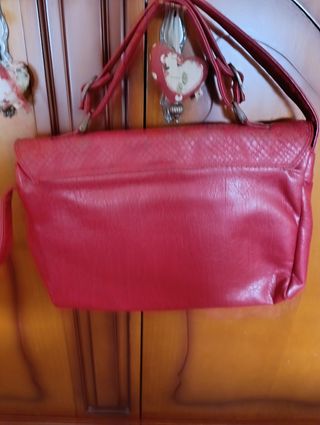 Bolso satchel piel efecto cocodrilo