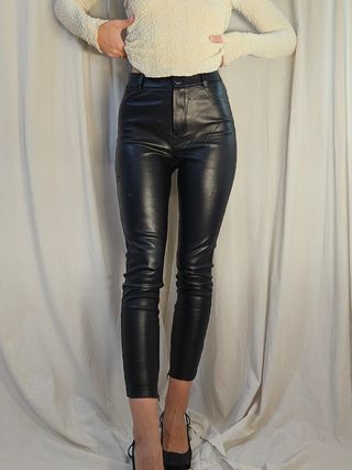 Leggins de cuero negros