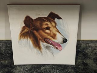 Azulejo decorativo perro Collie