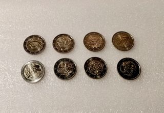 Lote 8 monedas conmemorativas 2€