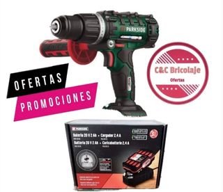 Taladro Parkside 20V + Cargador percusión