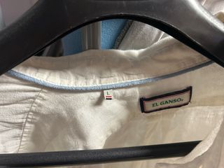 Camisa El Ganso Blanca Manga Larga polera lino