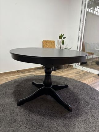 Mesa Redonda Negra IKEA