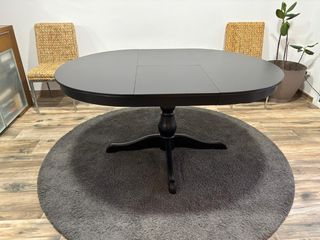 Mesa Redonda Negra IKEA