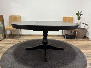 Mesa Redonda Negra IKEA