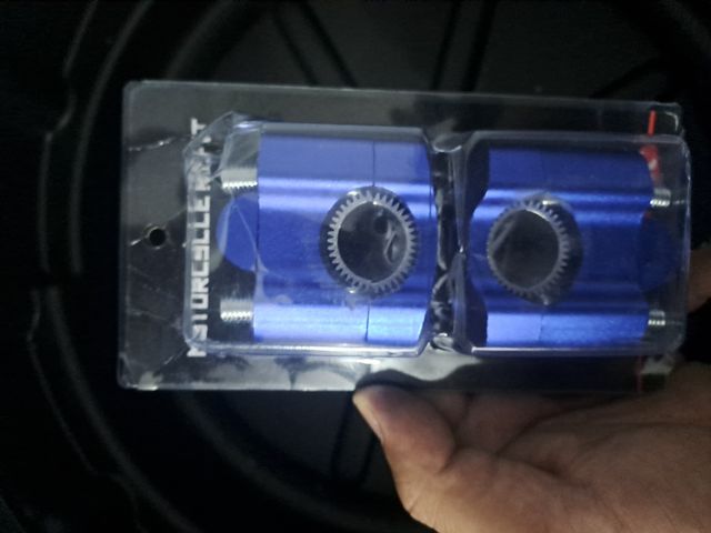 Alzas manillar moto aluminio azul