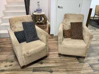 2 Sillones/Butacas Beige y Marrón