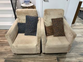2 Sillones/Butacas Beige y Marrón