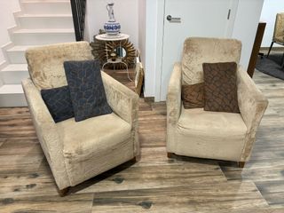 2 Sillones/Butacas Beige y Marrón