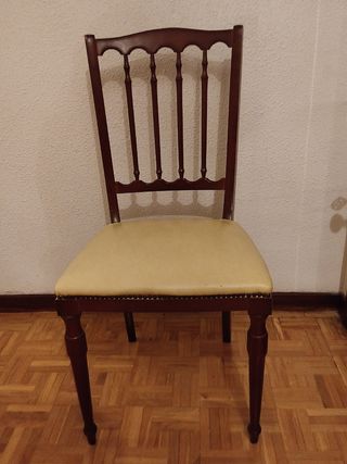 Conjunto 6 Sillas Comedor Diseño Clásico Madera