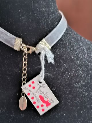 Collar terciopelo copo nieve