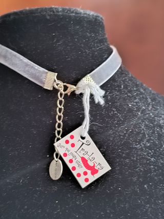 Collar terciopelo copo nieve