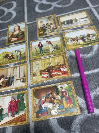 Cromos antiguos Cuadros Célebres