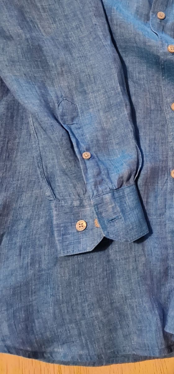 Camisa Lino Florentino Talla M Azul