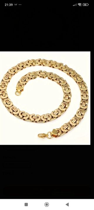 Collar y Pulsera de Oro18 kl . liminado 