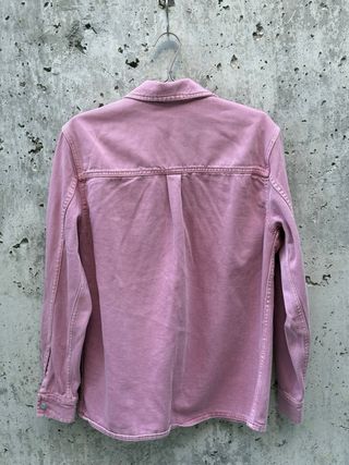 Sobrecamisa Zara rosa algodón tipo vaquera