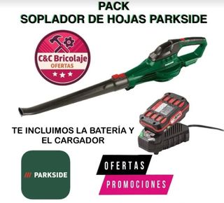 Soplador de Hojas Parkside + Batería y Cargador