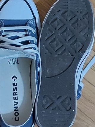 Converse plataforma azul y blanco