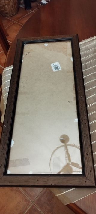 Marco de madera y cristal 20x50