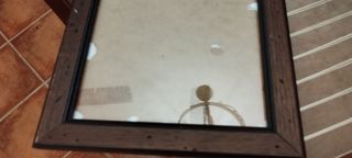 Marco de madera y cristal 20x50