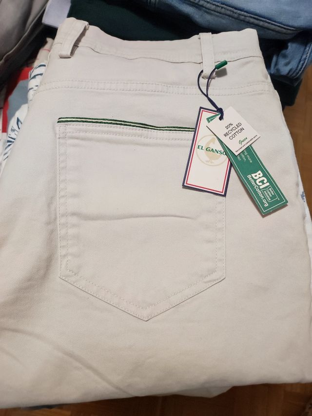 Pantalones chinos El Ganso beige 5 bolsillos