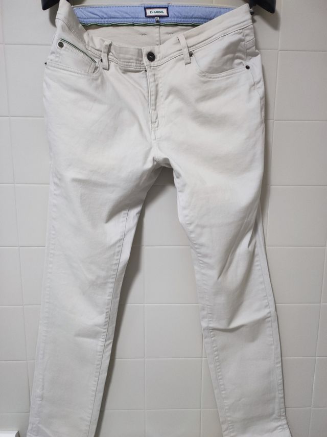 Pantalones chinos El Ganso beige 5 bolsillos