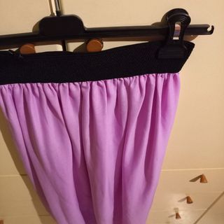 Gonna viola con elastico nero